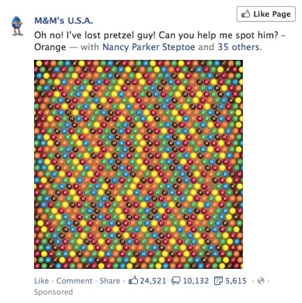 M&M Facebook social Gamification game
