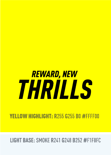 Colour Palette Thrills Reward new yellow highlight