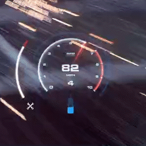 Need for Speed Glitch Effect Speedometer HUD Element