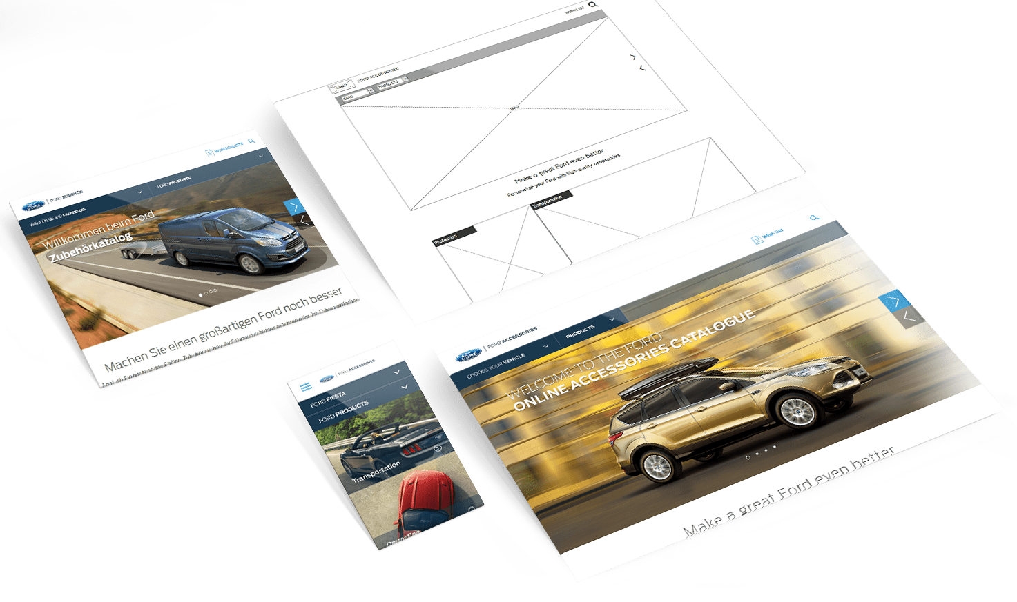 Ford online accessory catalogue responsive design